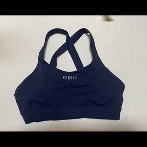 NoBull Pace Sports Bra Navy Medium